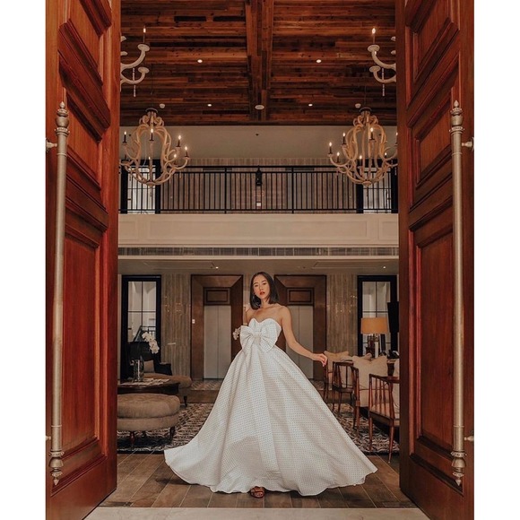 Mestiza New York NEW White Puff Puff Strapless Ball Gown - Women's‎ Size 6 - Picture 2 of 16